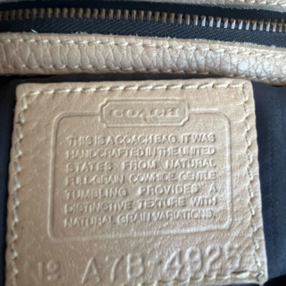 VINTAGE COACH SONOMA 4925 TAN PEBBLED LEATHER SMALL BACKPACK SHOULDER BAG - Picture 8 of 16